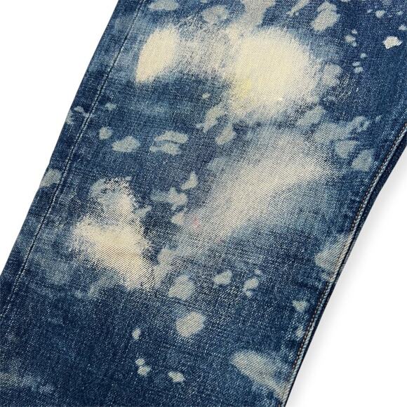 NSF Straight Slouch Bleached Distressed Jean SIZE 26 x 27 Blue RUNS LARGE USA - Picture 4 of 8